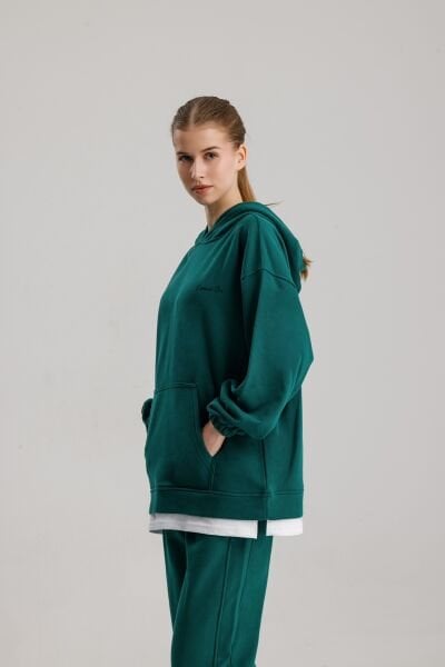 KAPÜŞONLU YEŞİL EŞOFMAN TAKIMI