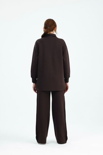 ÇELİK ACI KAHVE EŞOFMAN TAKIMI