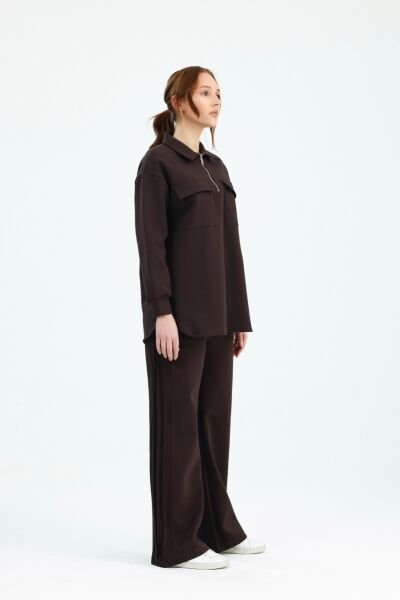 ÇELİK ACI KAHVE EŞOFMAN TAKIMI