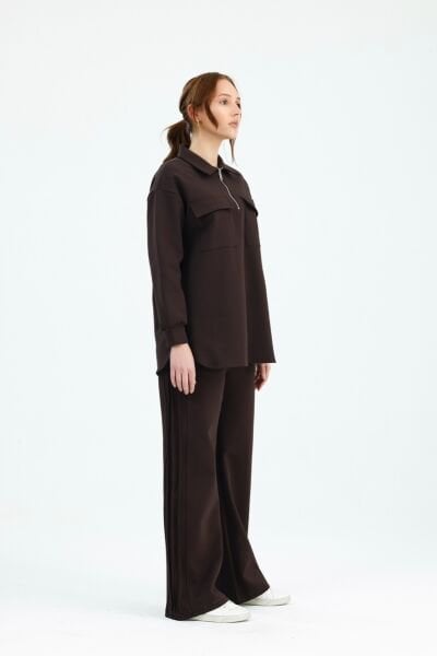 ÇELİK ACI KAHVE EŞOFMAN TAKIMI