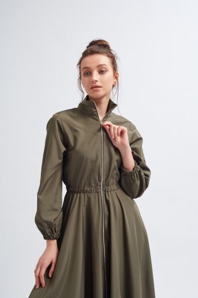 FERMUARLI HAKİ ELBİSE