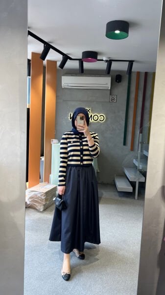 LACİVERT PARAŞÜT ETEK