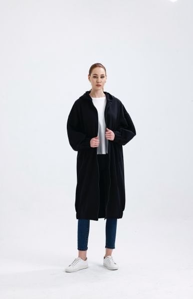 SİYAH UZUN DÖKÜMLÜ KAP