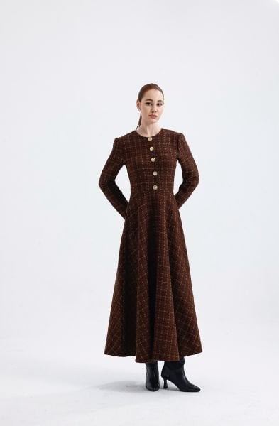 KAHVE TÜVİT ELBİSE